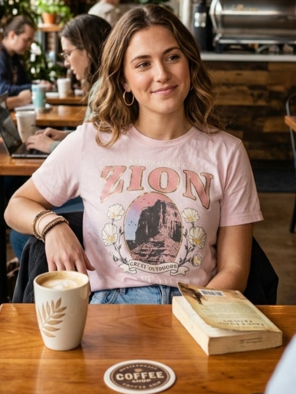 NWT National Park Foundation Pink Zion National Park Graphic T-Shirt